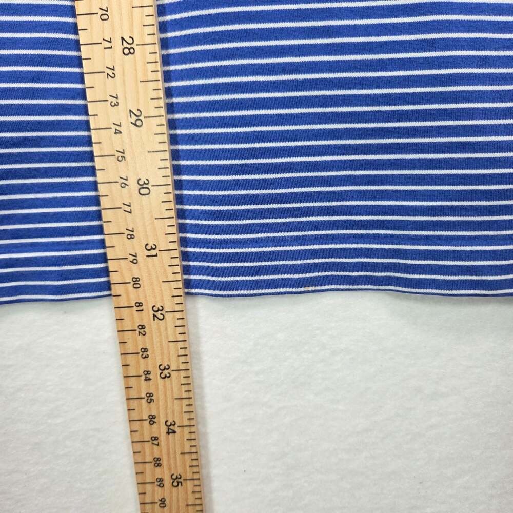 Polo Golf Ralph Lauren Shirt Mens Large Blue Striped Vintage Lisle Pima Cotton - Picture 8 of 8